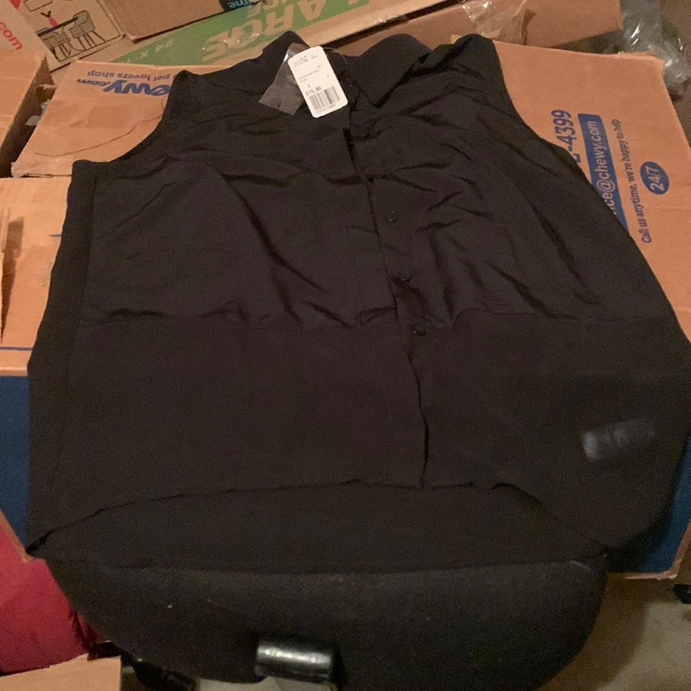 Sleeveless sheer top